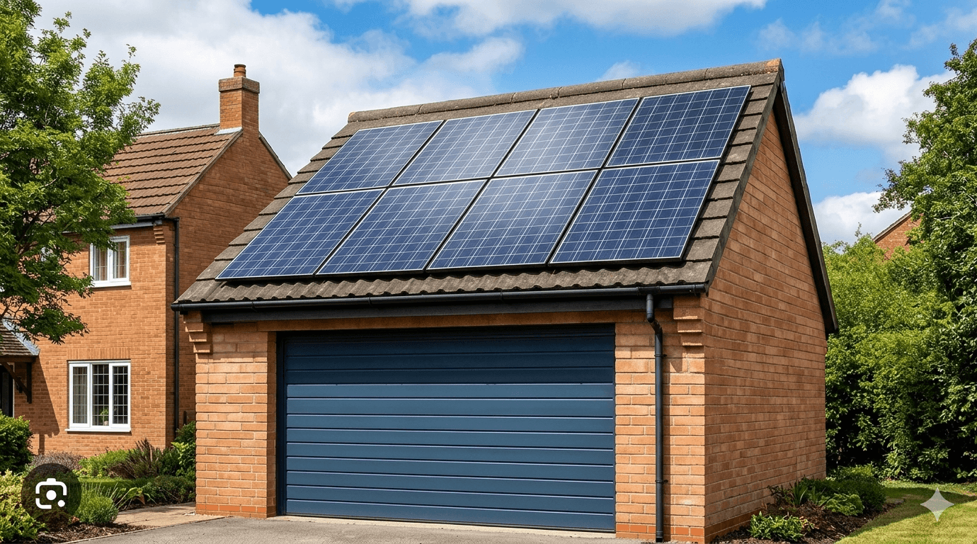 Solar panels installed on a residential home roof