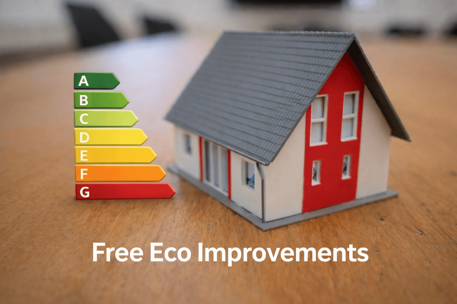 Energy efficiency rated home with EPC rating chart — Free Eco Improvements